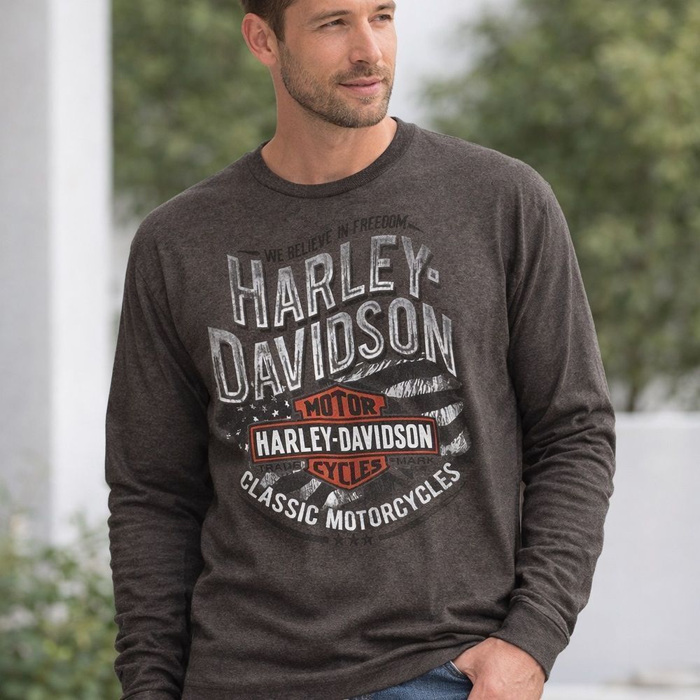 Harley-Davidson Long Sleeve Graphic Tee – Size Large – Gatlinburg TN